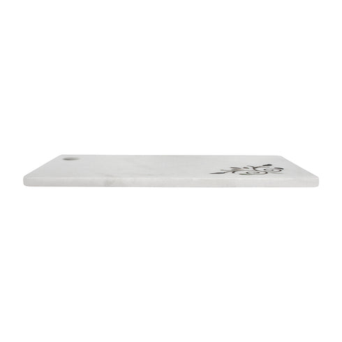 White Marble Chopping Board with Mother of Pearl